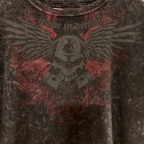 Made In Detroit Black Skull T Shirt - Picture 8 of 8